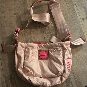 Pink and Tan Women's Bag